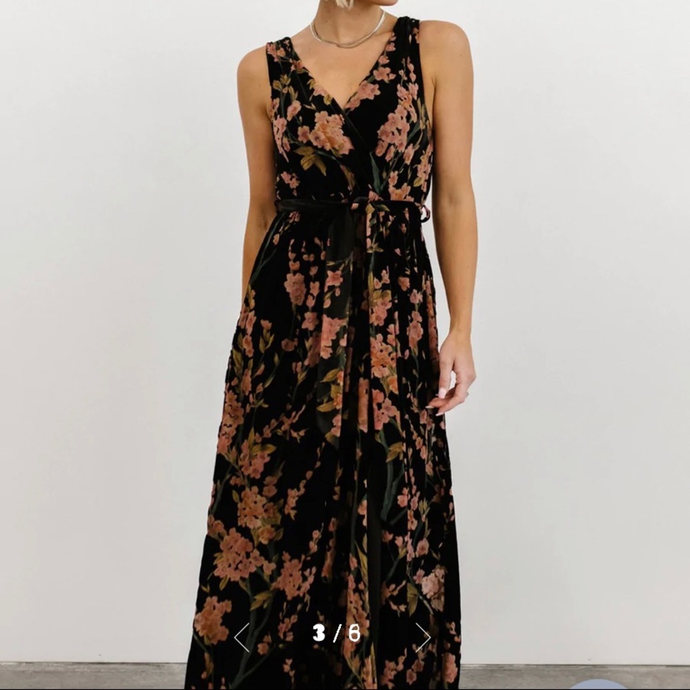 NWT Baltic Born velvet floral maxi dress